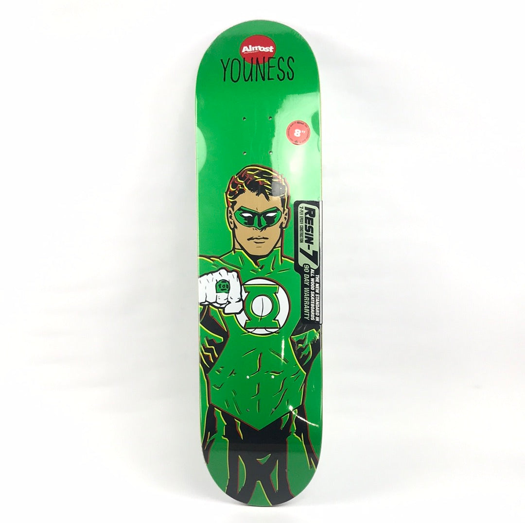 Almost Youness Amrani Green Lantern Green 8.0'' Skateboard Deck