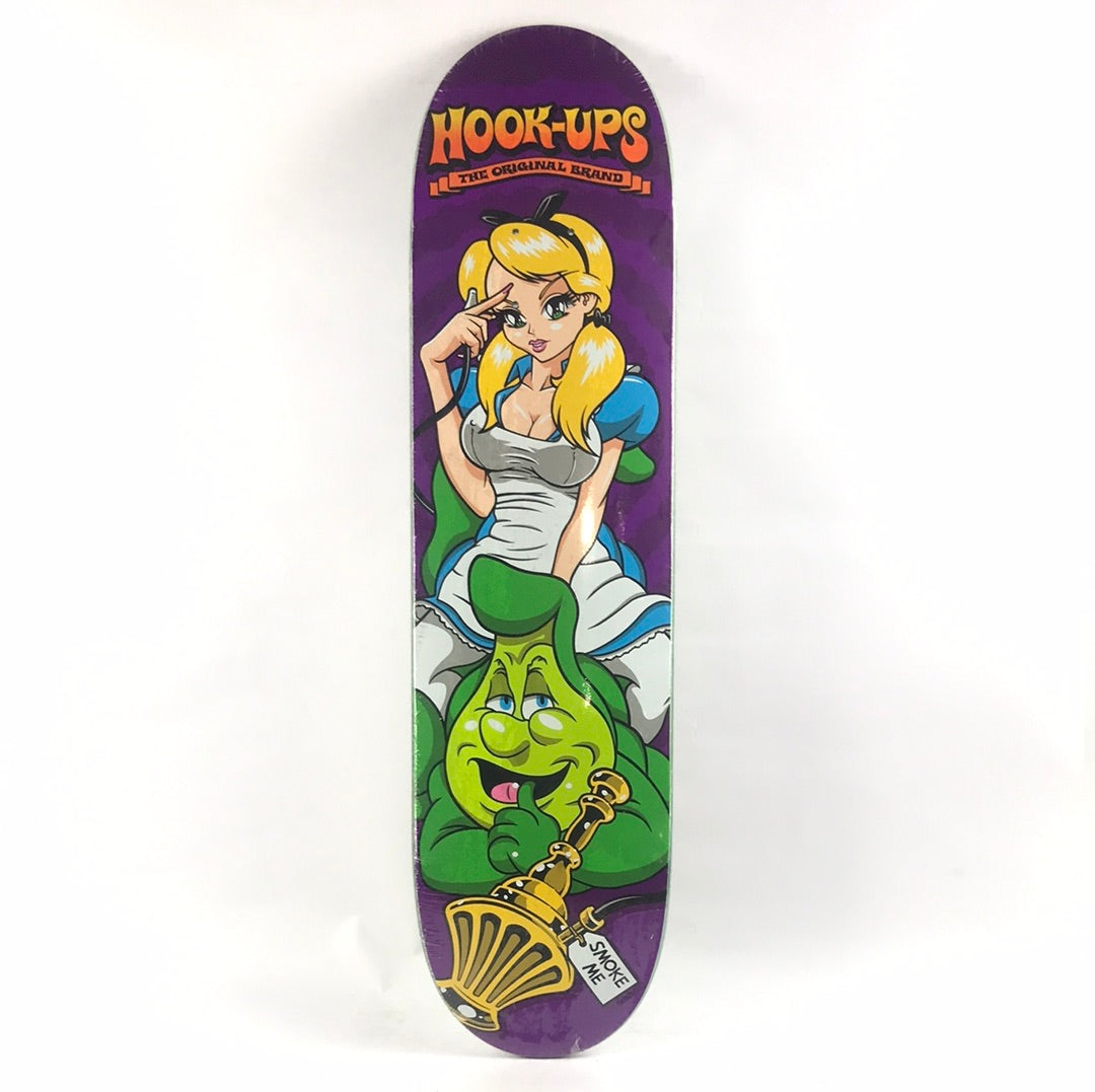 Hook-Ups Alice's Wonderland 2 Purple/Multi 8" Skateboard Deck