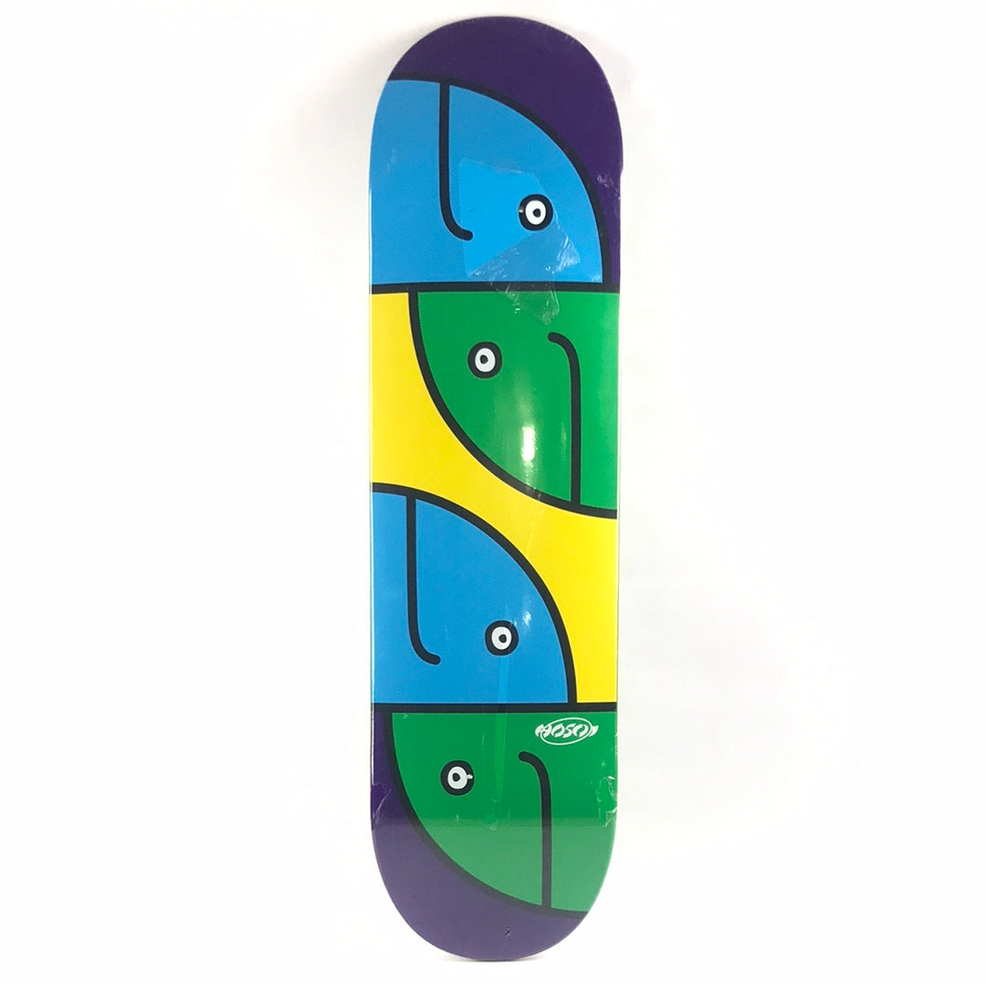 Hosoi Abstract Blue/Yellow/Green 8.5" Skateboard Deck