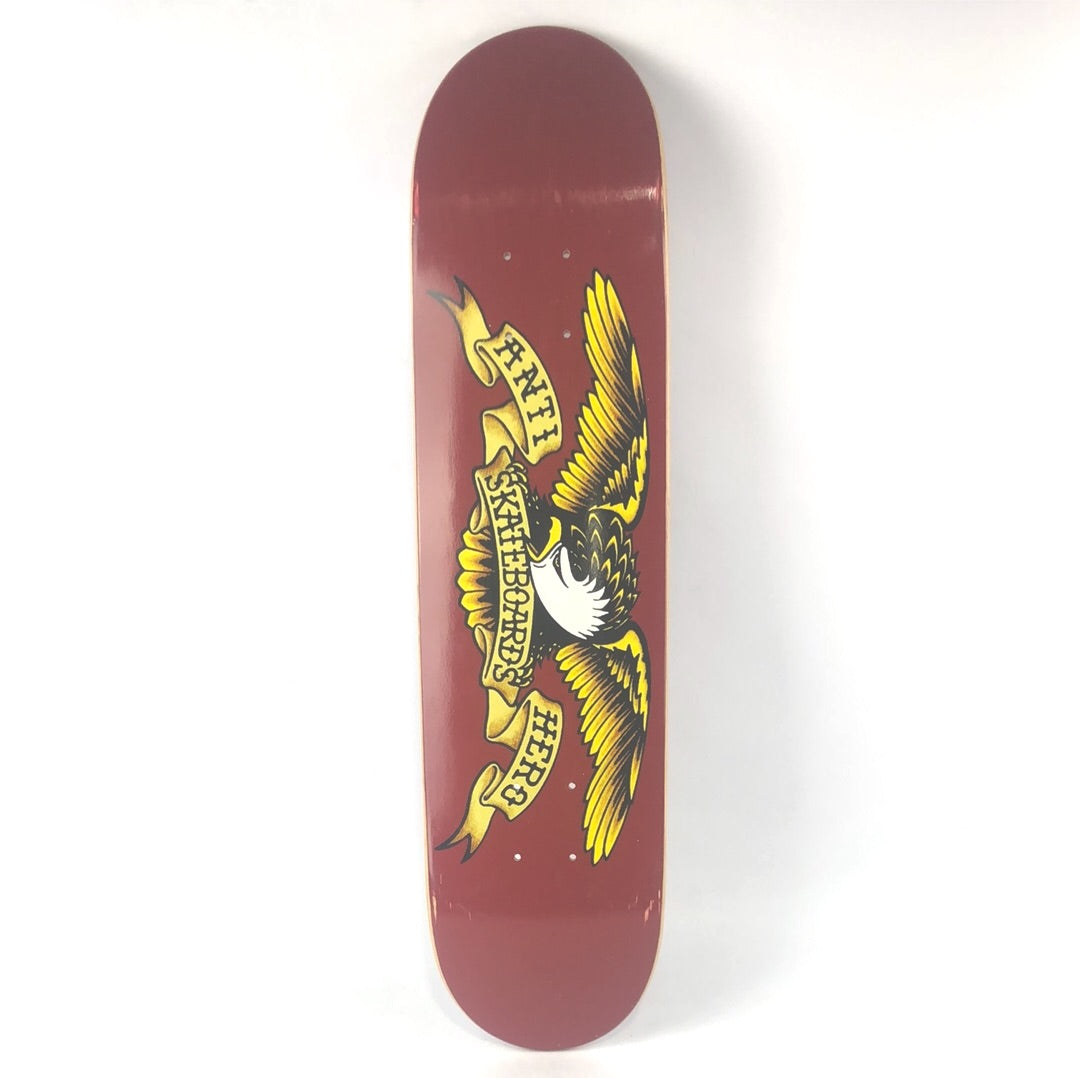 Anti-Hero Classic Logo Burgundy 7.25'' Skateboard Deck Light Scratches