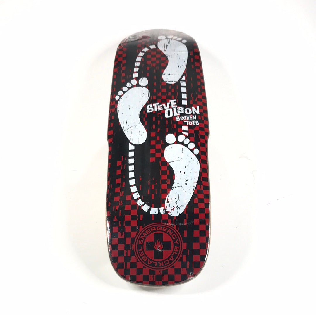 Black Label Steve Olson Sixteen Toes Red/Black 9.25" Deck