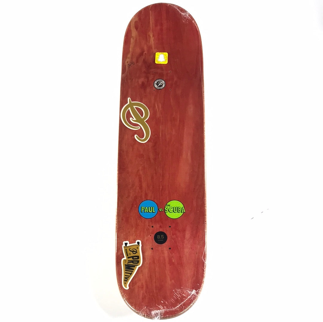 Primitive Paul Rodriguez Paul Rodriguez Vs Scuba Steve Wrassle Multi 8.5'' Vintage NOS Skateboard Deck
