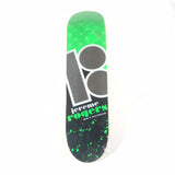 Plan B Jereme Rogers Splatter Black/Green 7.5" Skateboard Deck 2000's