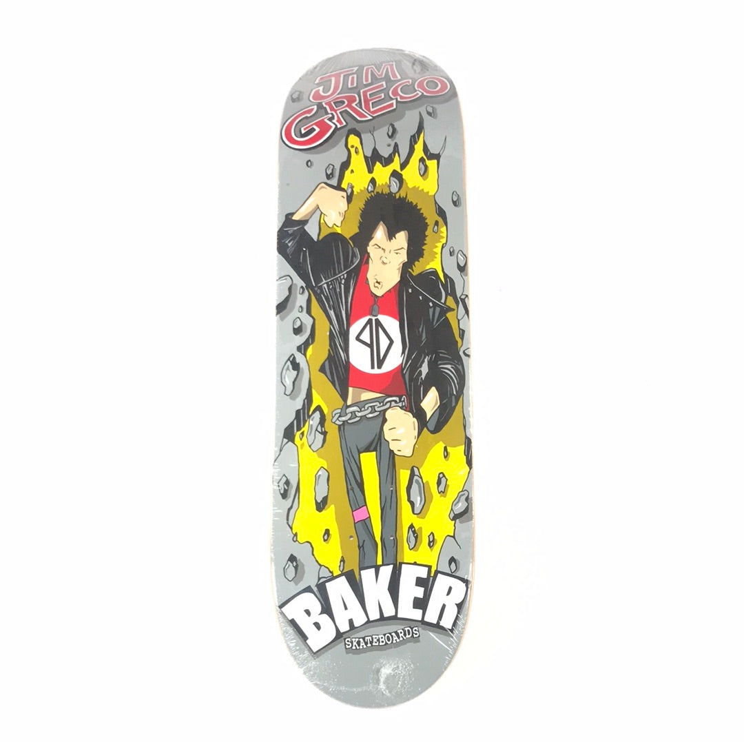 Baker Jim Greco Piss Drunx Punk Grey 8.475 Skateboard Deck – Long