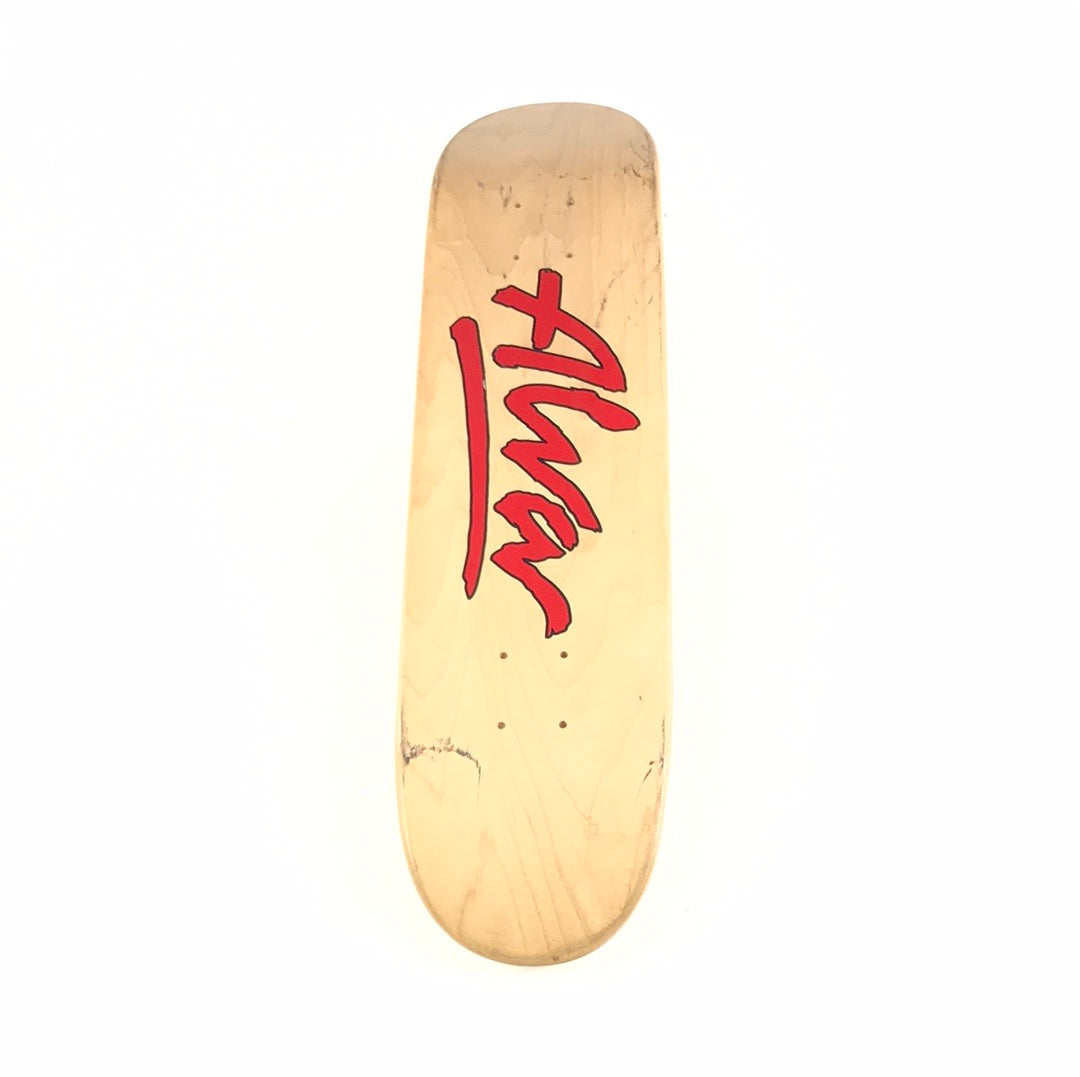 Alva Team Red/Woodgrain 7.75 Skateboard Deck