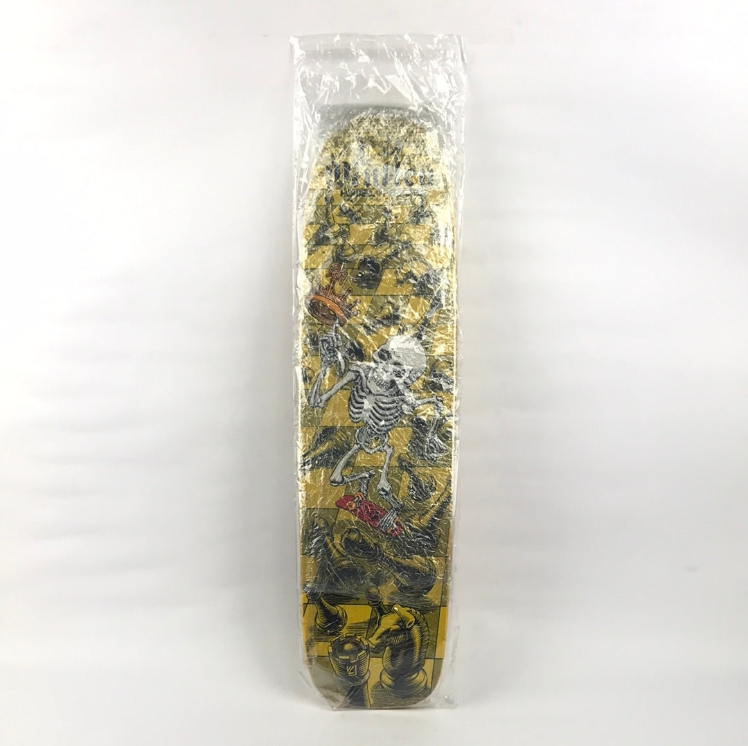 Powell Peralta Rodney Mullen Chess Skeleton Yellow 7.25" Skateboard Deck