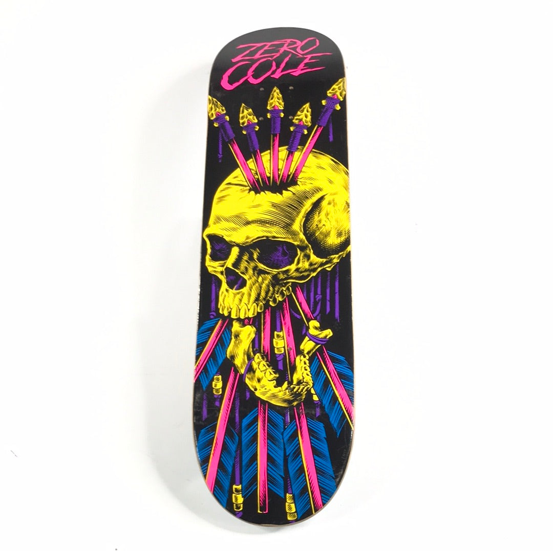 Zero Chris Cole BlackLight Skull And Arrows Black/Neon Skateboard