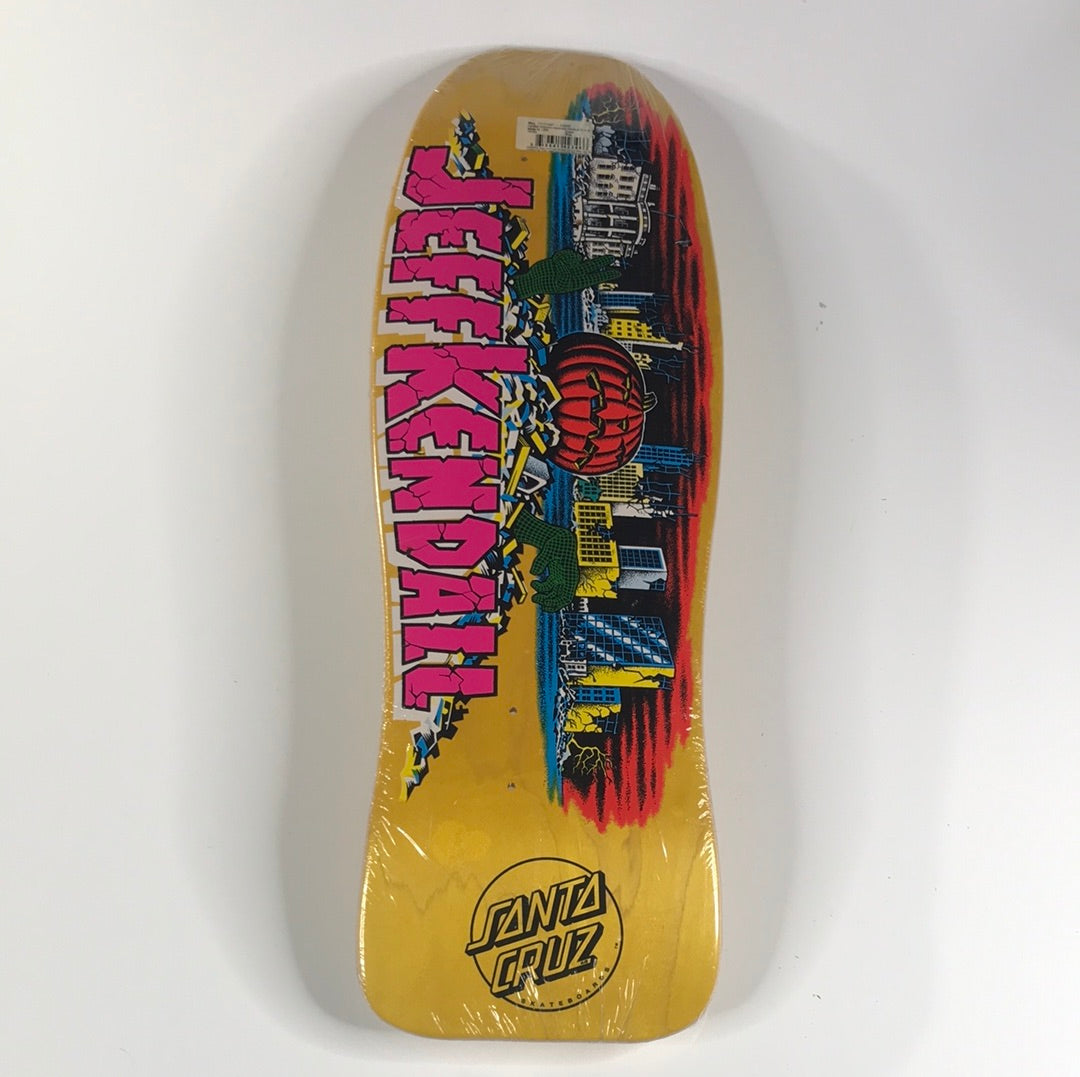 Santa Cruz Jeff Kendall Pumpkin Head Yellow 10.0 Skateboard Deck