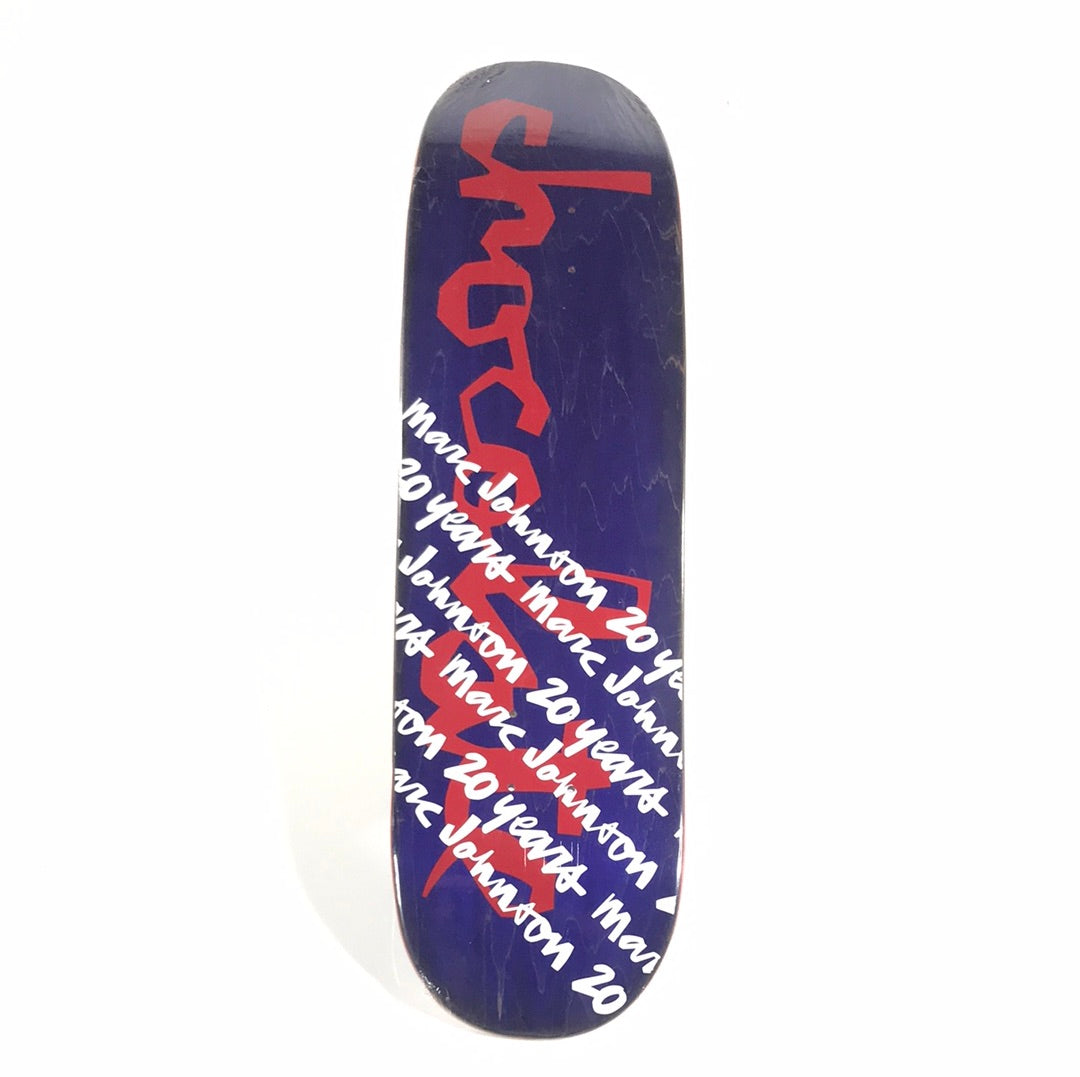 Chocolate Marc Johnson 20 Years Select Series Blue 8.5 Skateboard Deck