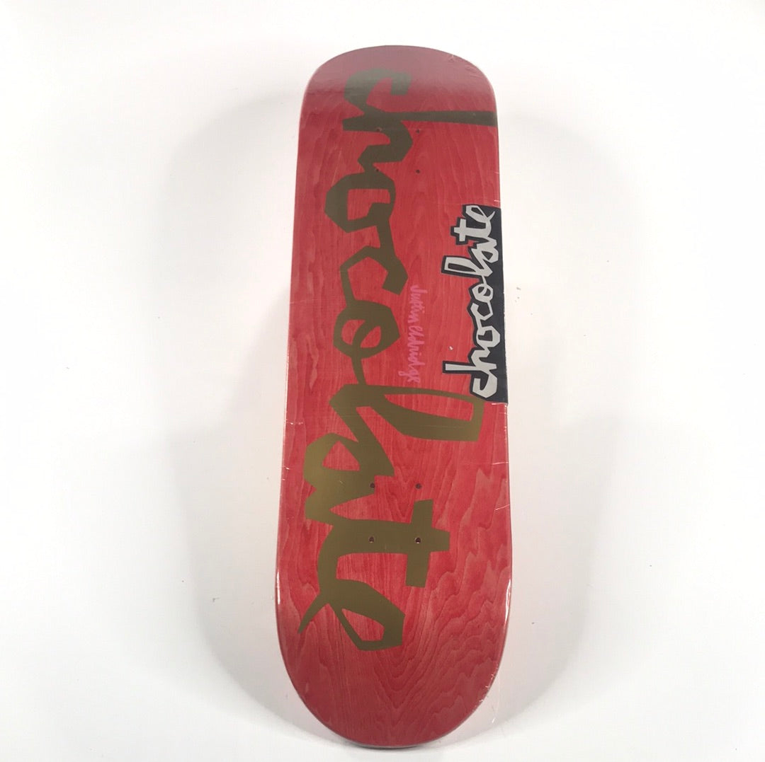 Chocolate Justin Eldridge Brand Logo Salmon 8.25 Skateboards deck