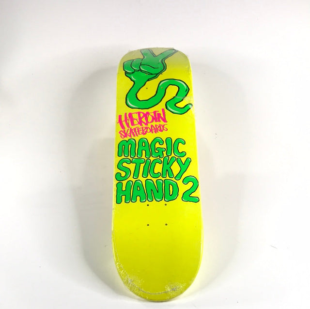 Sticky Hand 2 Heroin Team Magic Sticky Hand 2 Yellow 8.25 Skateboard deck – Long ...