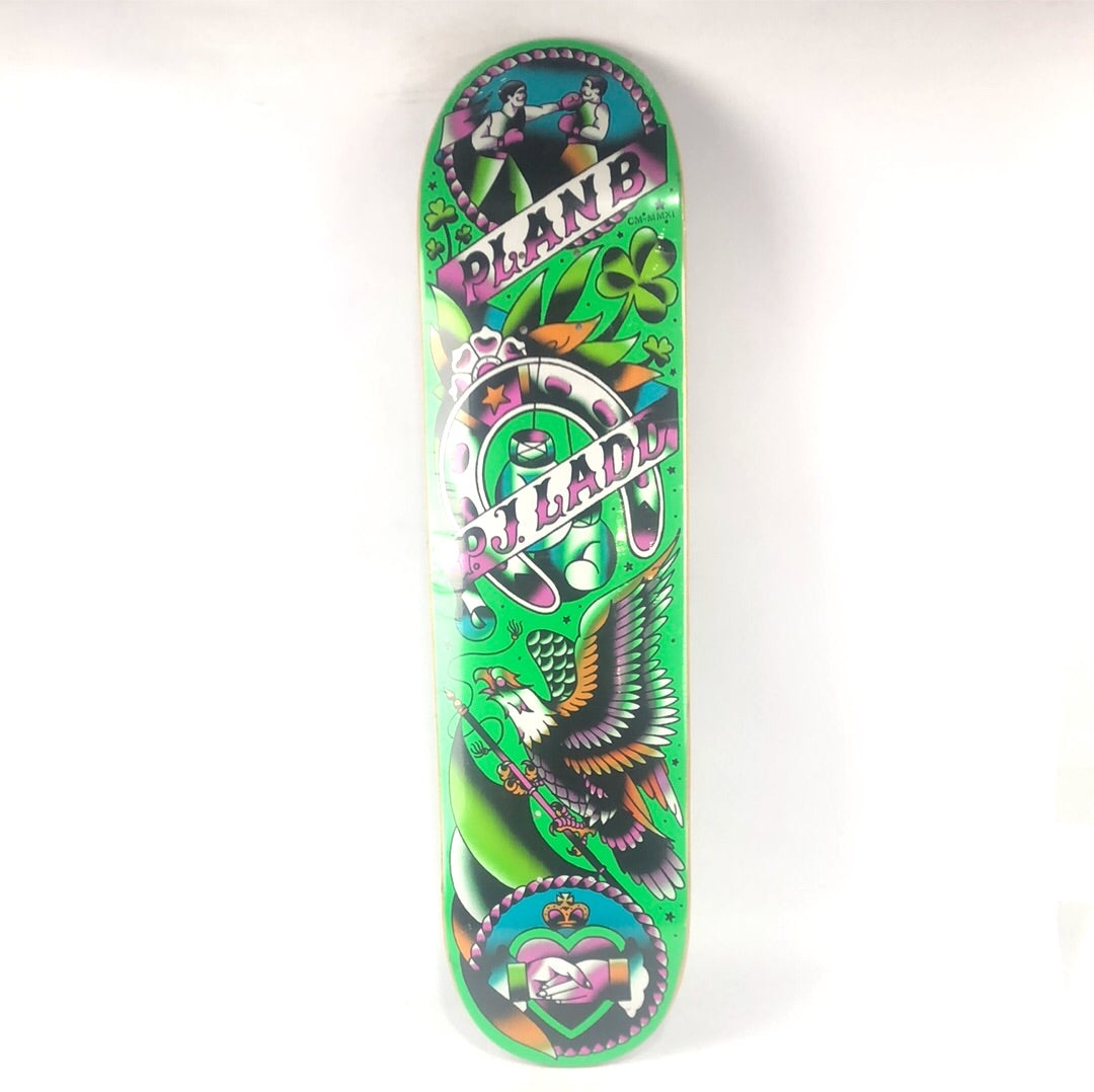 Plan B P.J. Ladd Color Fast Green/Purple/Blue 8" Skateboard Deck 2013