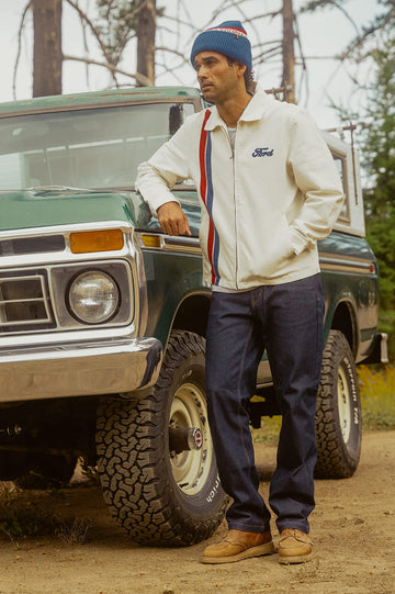 Brixton Ford Number One Wimbledon White Garage Jacket