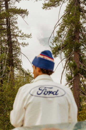 Brixton Ford Number One Wimbledon White Garage Jacket