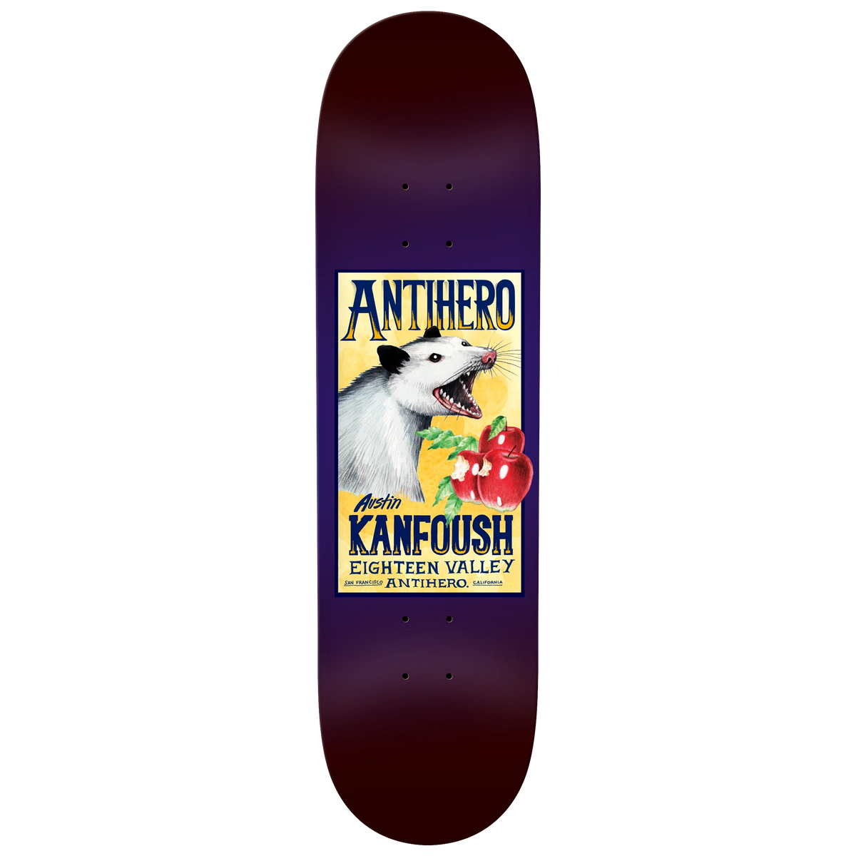 Anti-Hero Kanfoush Homers 2 8.5" Skateboard Deck