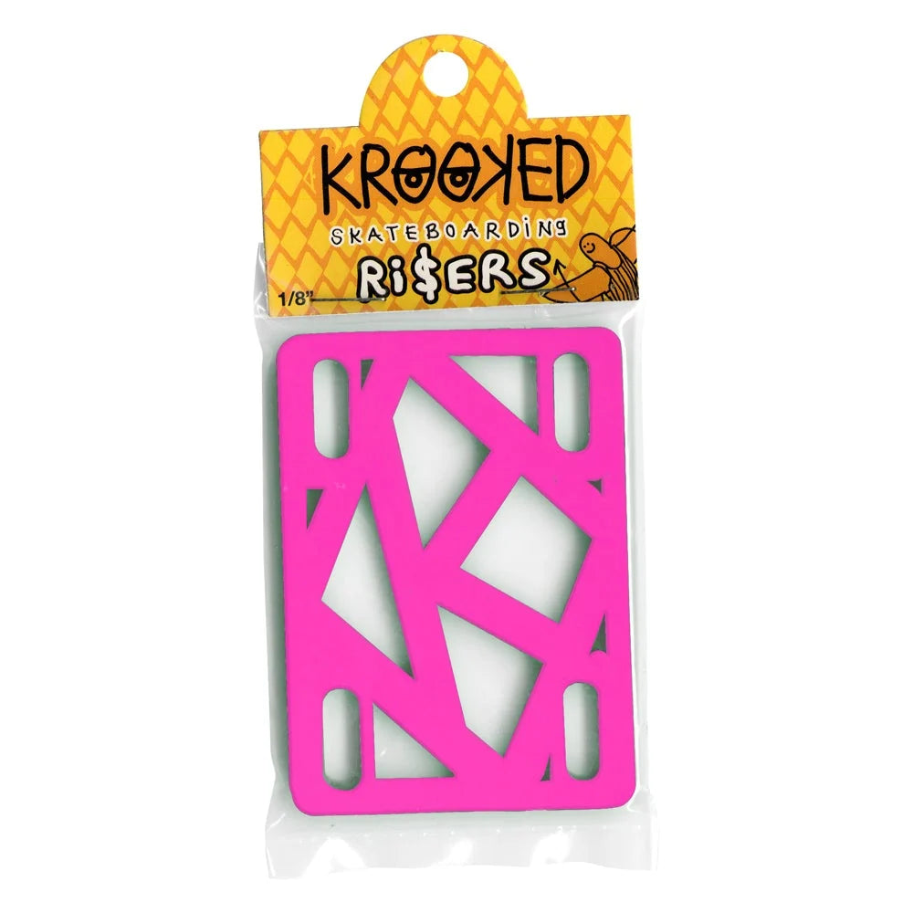 Krooked Hot Pink 1/8 Inch Skateboard Risers