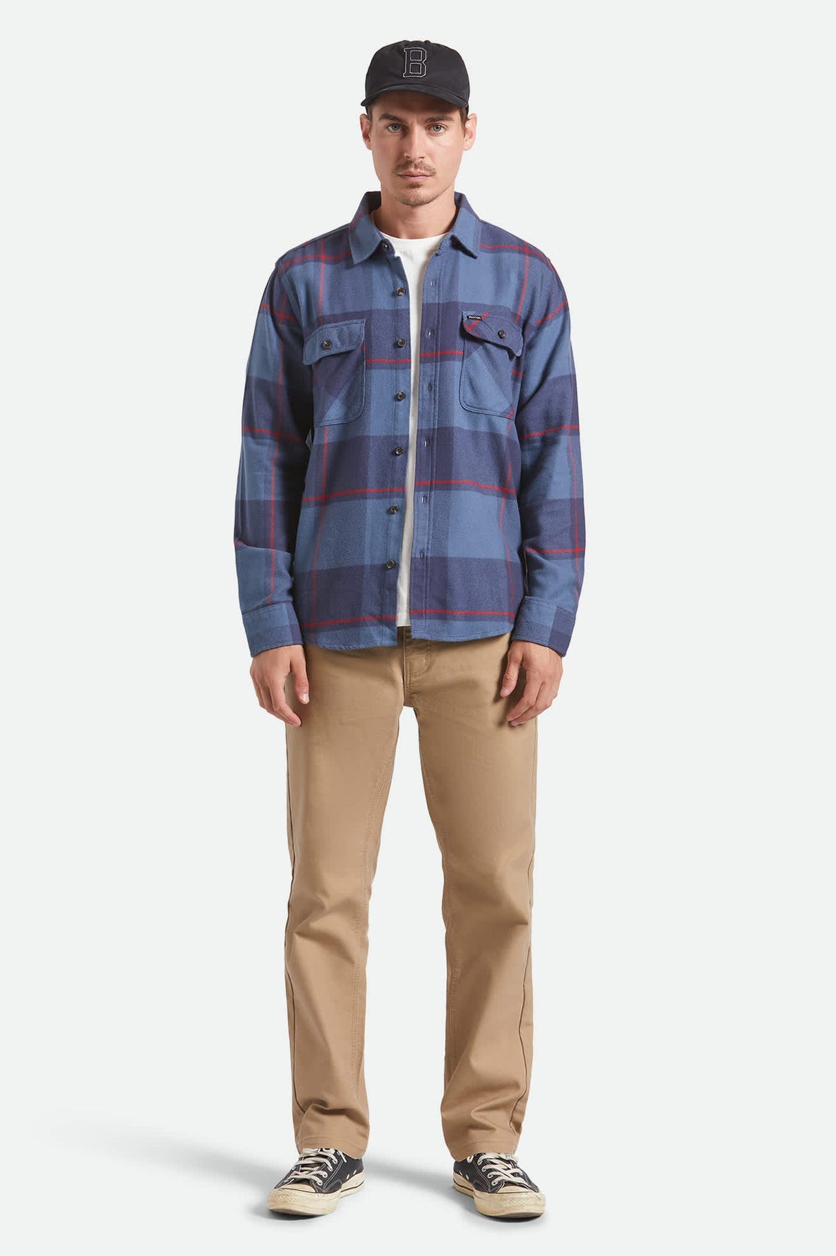 Brixton Bowery Bering Sea Mood Indigo Adrenaline Rush L/s Flannel Shirt