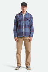 Brixton Bowery Bering Sea Mood Indigo Adrenaline Rush L/s Flannel Shirt