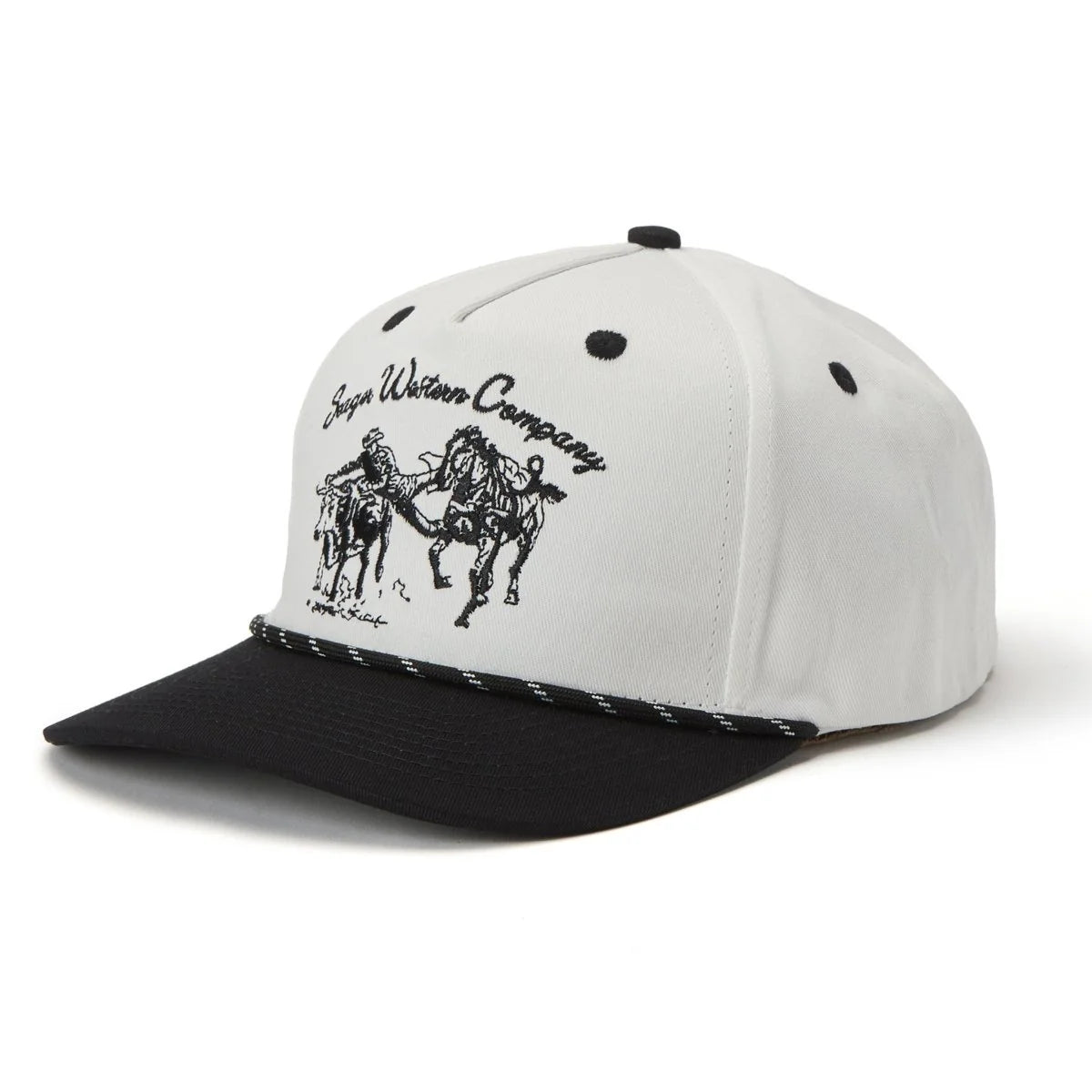 Seager Los Rios Canvas Cream/Black Snapback Hat