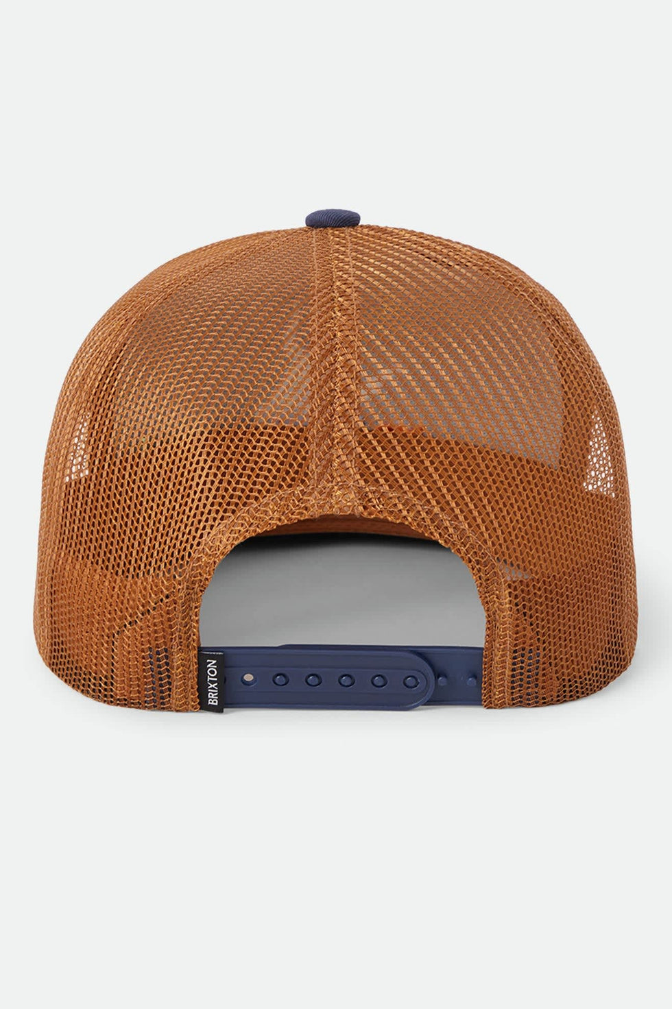Brixton Barren Netplus Navy Brown Sugar Snapback Hat