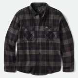 Brixton Bowery Black Charcoal L/s Flannel Shirt