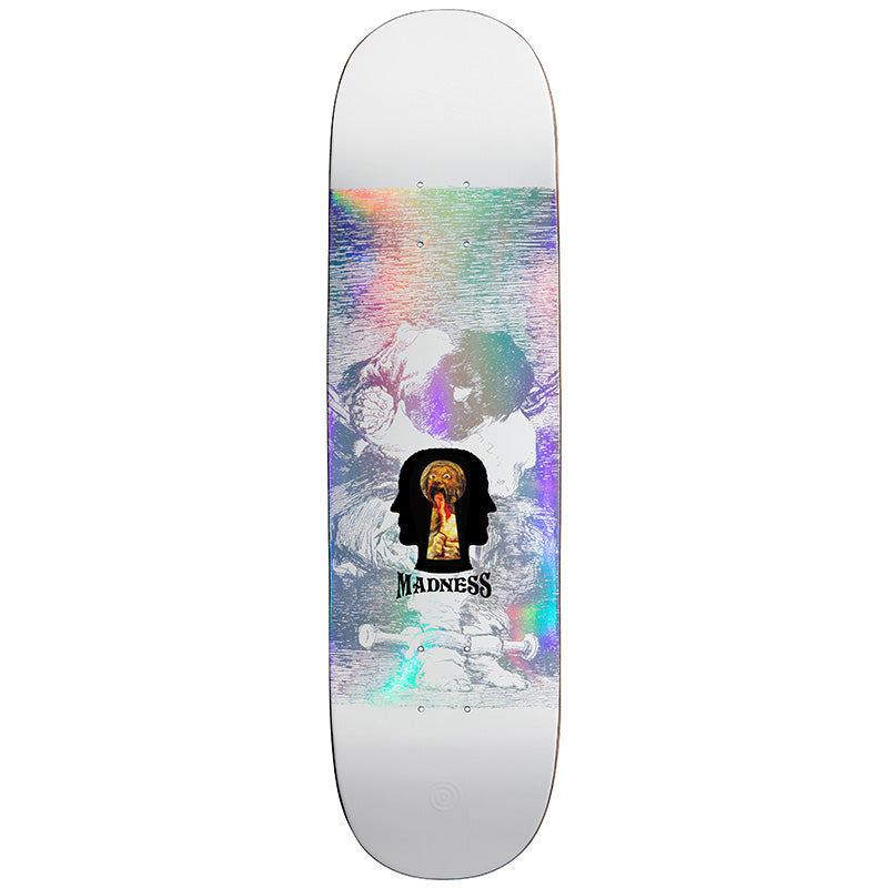 Madness Distortion Resin 7 Holographic White 8.375" Skateboard Deck