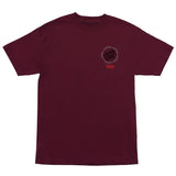 Santa Cruz Stranger Things Hellfire Pit Maroon Heavyweight S/s Shirt
