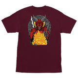 Santa Cruz Stranger Things Hellfire Pit Maroon Heavyweight S/s Shirt
