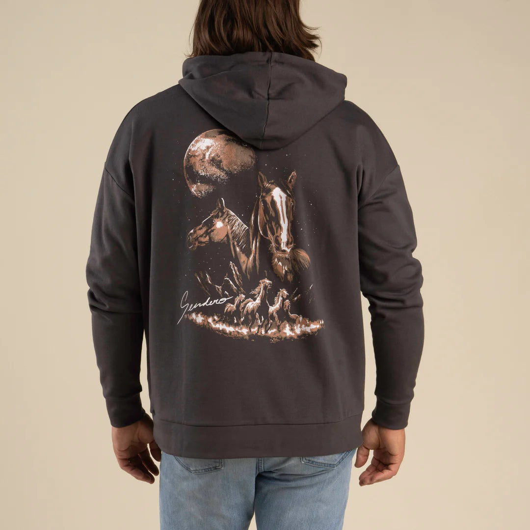 Sendero Midnight Riders Vintage Black Hooded Sweatshirt