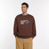 New Balance Numeric Logo Pumpernickel French Terry Crewneck Sweatshirt