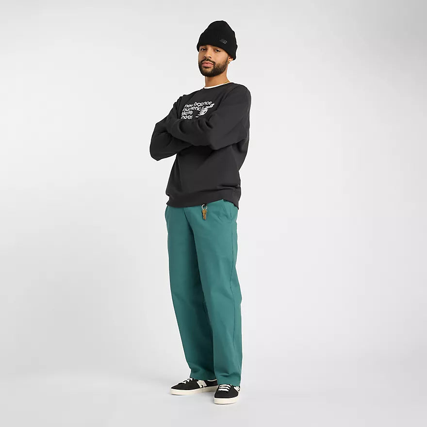 New Balance Numeric Logo Black French Terry Crewneck Sweatshirt