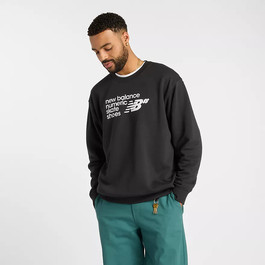 Brook スウェット　- 2024aw 16bit Logo Sweat New Balance Numeric Logo Black French Terry Crewneck Sweatshirt