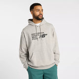 New Balance Numeric Logo Athletic Grey French Terry Hooded Sweatshirt