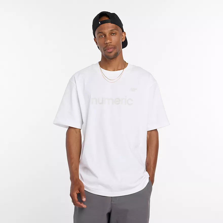 New Balance Numeric Cotton Jersey White S/s Shirt