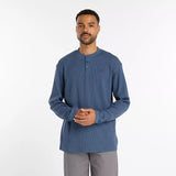 New Balance Numeric Vintage Indigo Waffle Knit L/s Henley