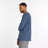 New Balance Numeric Vintage Indigo Waffle Knit L/s Henley