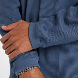 New Balance Numeric Vintage Indigo Waffle Knit L/s Henley