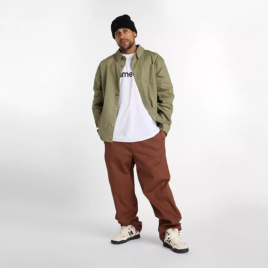 New Balance Numeric Button Up Dark Olivine L/s Button Up Shirt