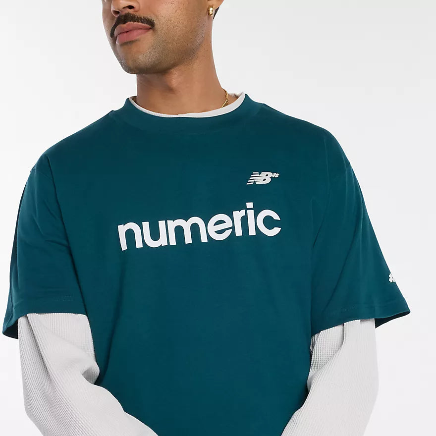 New Balance Numeric Linear Logo Medusa Green S/s Shirt