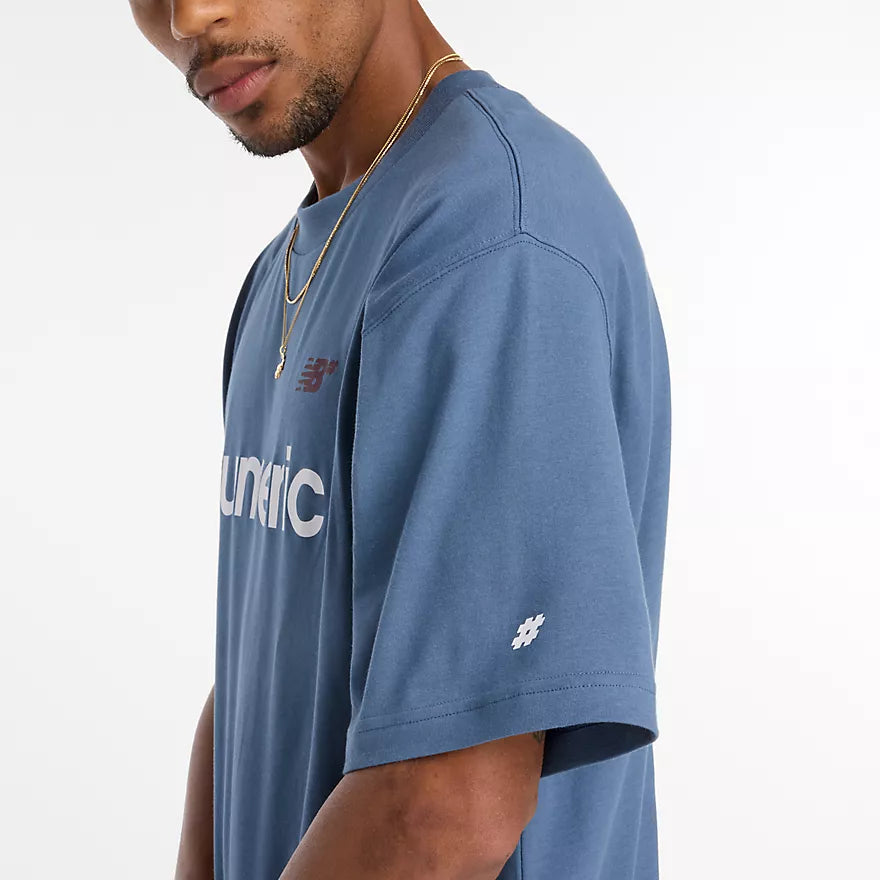 New Balance Numeric Linear Logo Vintage Indigo S/s Shirt
