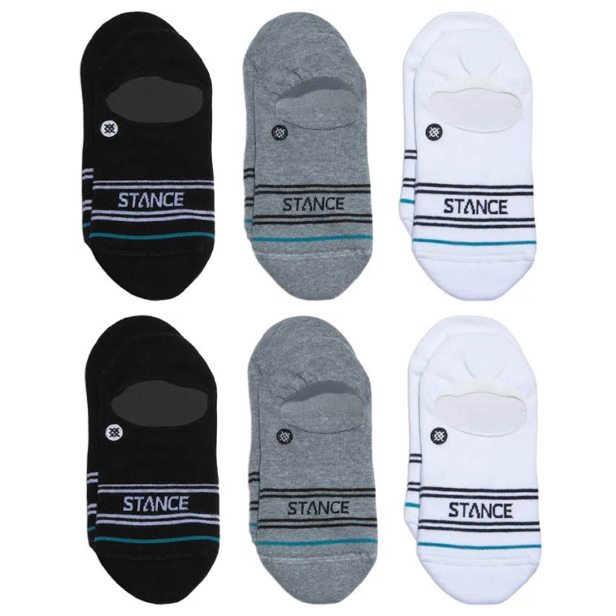 Stance Core 6 Pack No Show Multi Socks