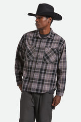 Brixton Vintage Wash Black Charcoal Beige Slate L/s Flannel Shirt
