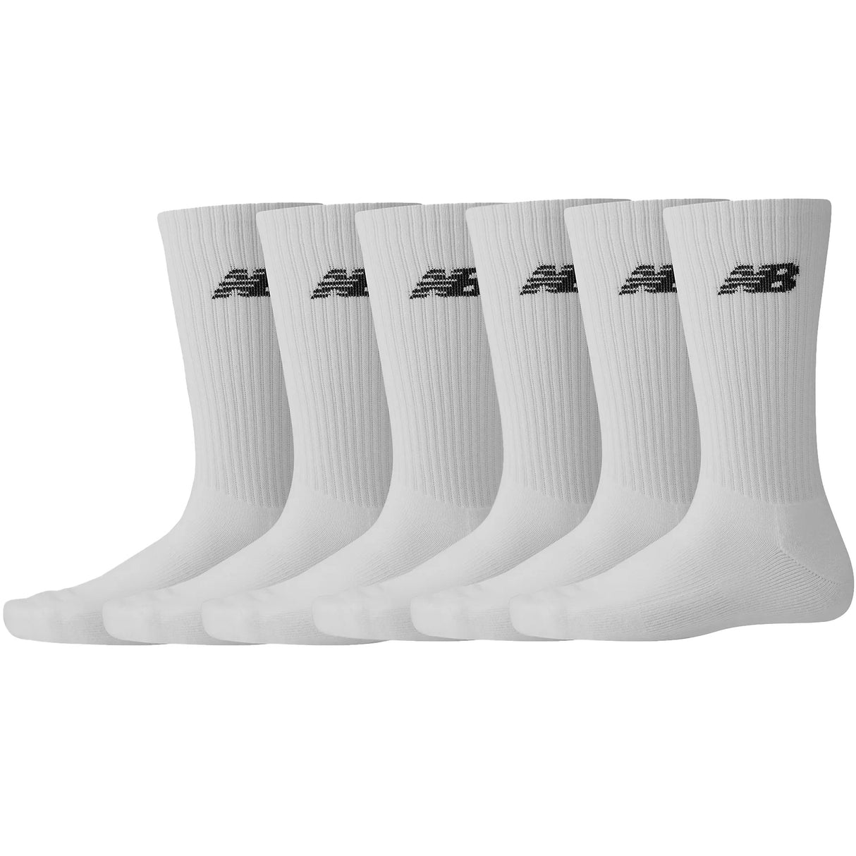 New Balance Crew White 6 Pack Socks