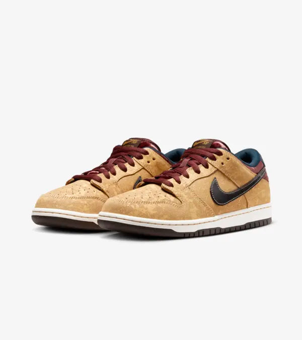 Nike SB Dunk Low Light Celestial Gold/Black/Dark Team Red Shoes * (ONE PER CUSTOMER)