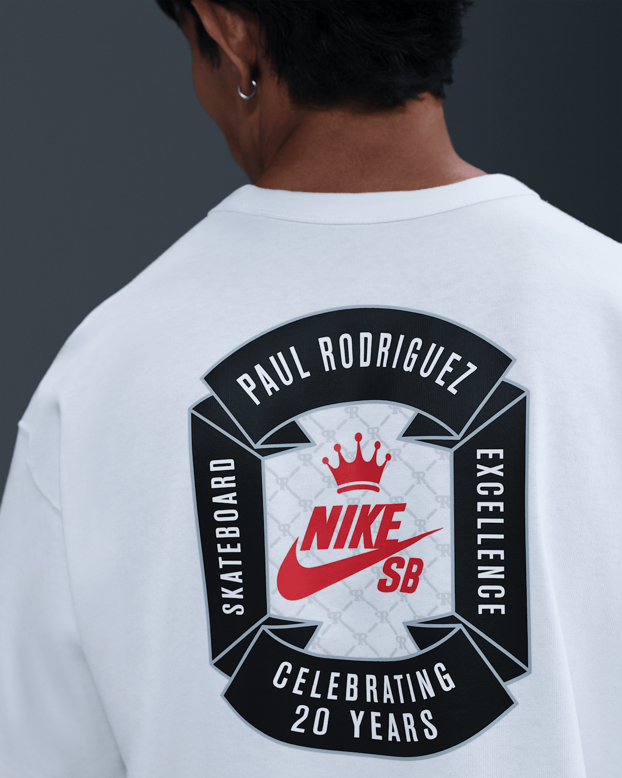 Nike SB Max 90 Paul Rodriguez Skate White S/s Shirt