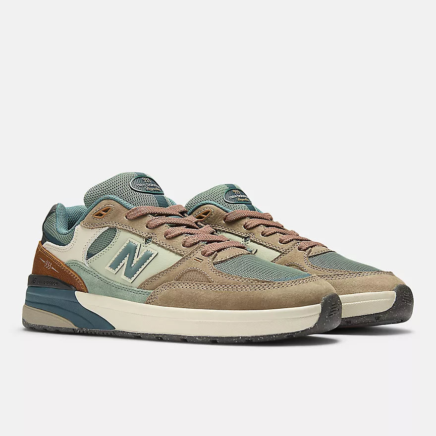 New Balance Numeric 933 WIDE Andrew Reynolds Tan Teal Shoes