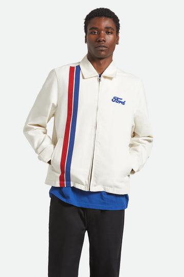 Brixton Ford Number One Wimbledon White Garage Jacket