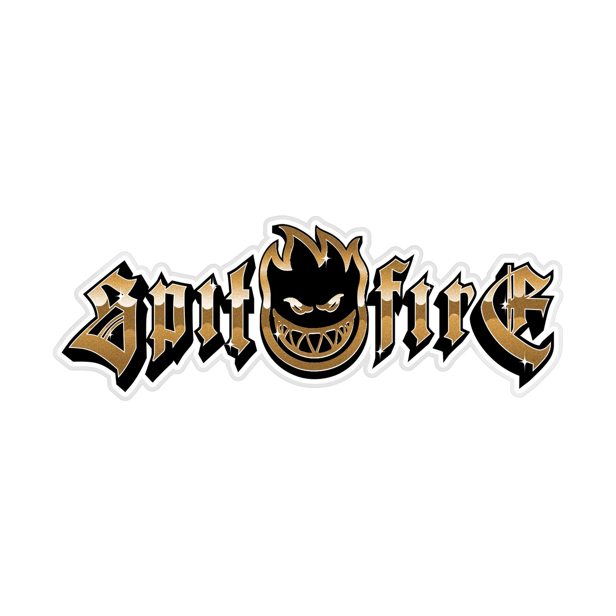 Spitfire Wheels Gold/Chrome Bighead Sticker