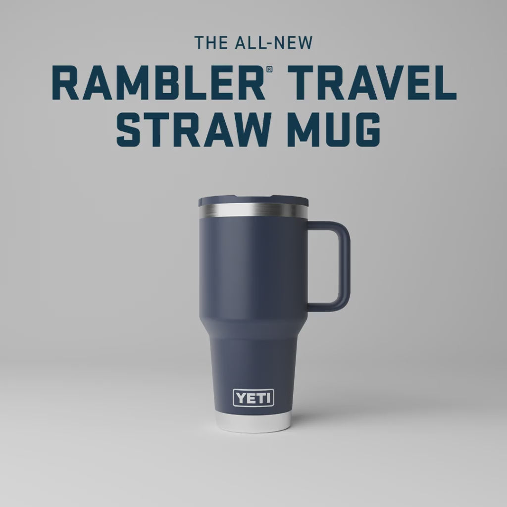 Yeti Rambler 30 oz Straw Travel Mug Navy