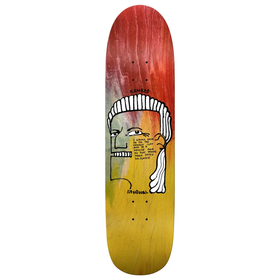 Krooked Sandoval Mega 8.25" Shaped Skateboard Deck